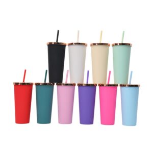 24Oz Flat Cap Straw Cup Item No#20495