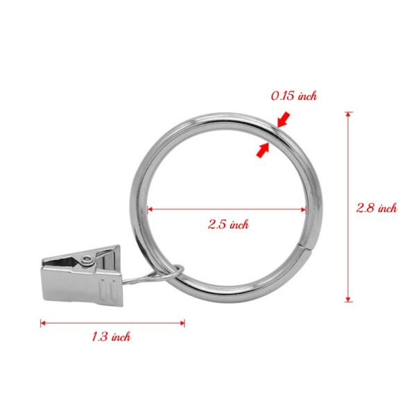 2.5 Inch Curtain Clip Ring Hooks Item No#20800 - Image 3
