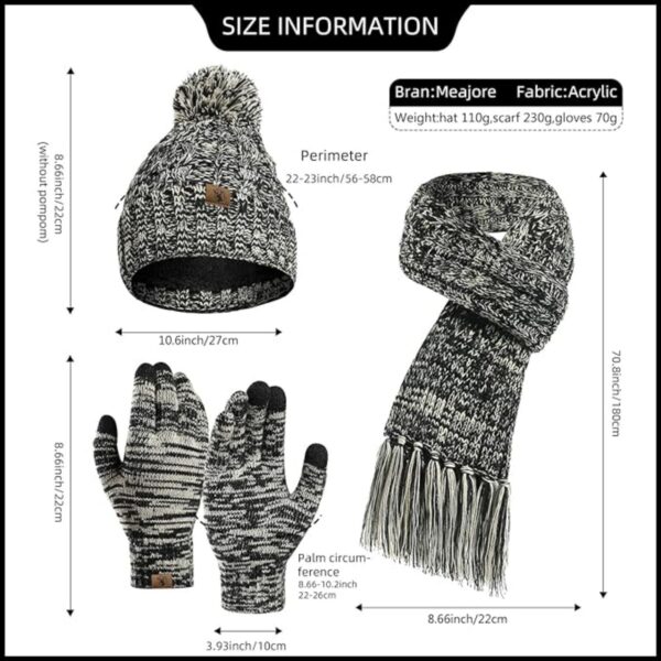 3 In 1 Winter Warm Set Item No#20859 - Image 3