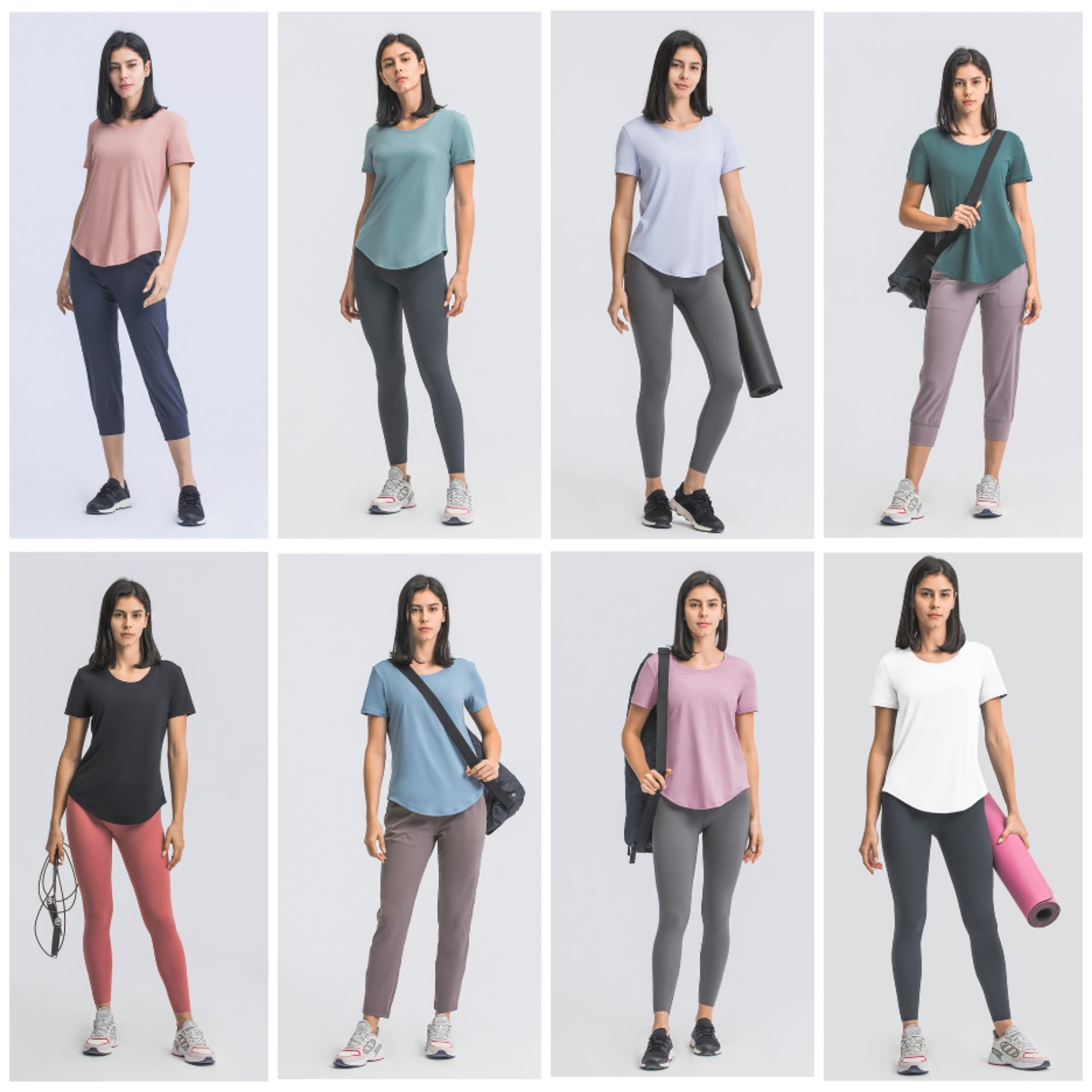 Short Sleeve Workout Tops For Women Item No#21023 - Image 2