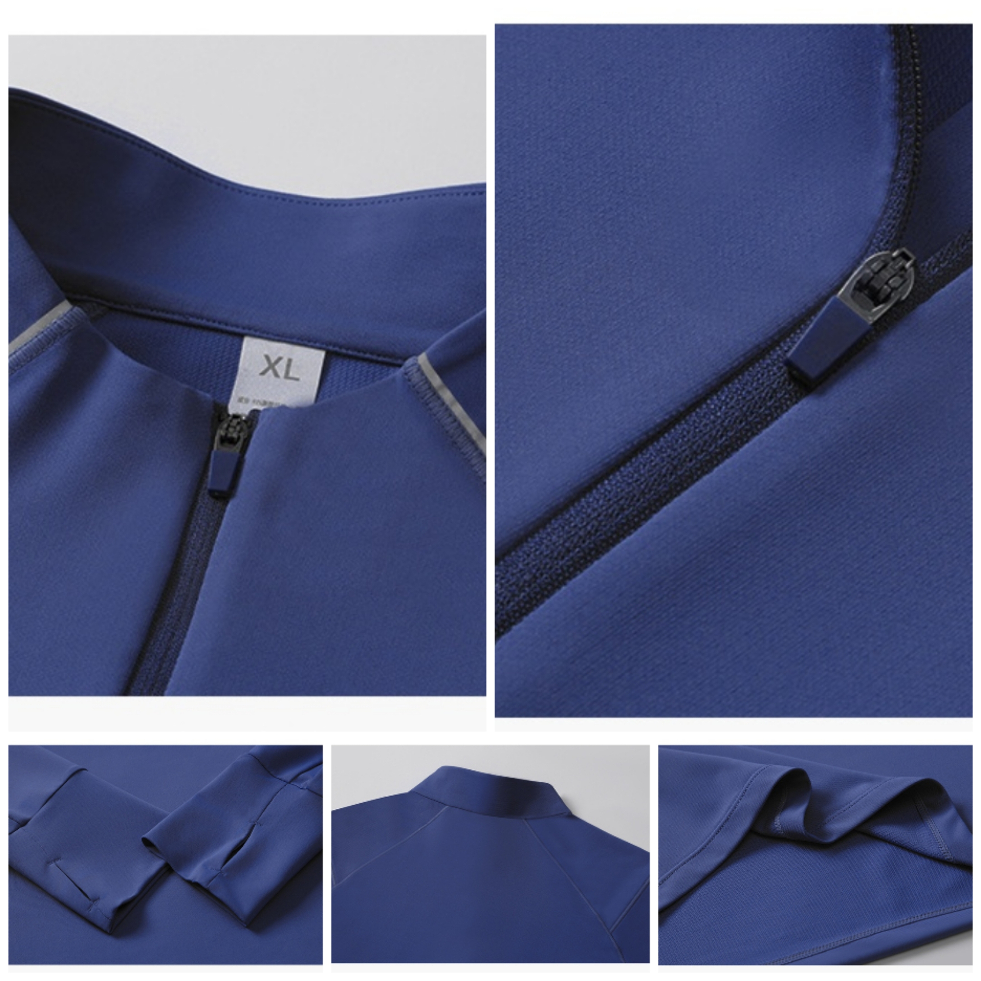 Men'S Long Sleeve Quarter Zip Pullover Shirt Item No#21028 - Image 3