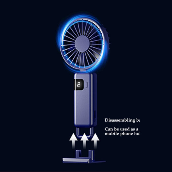 Handheld Rechargeable Fan With Led Display Item No#21222 - Image 4