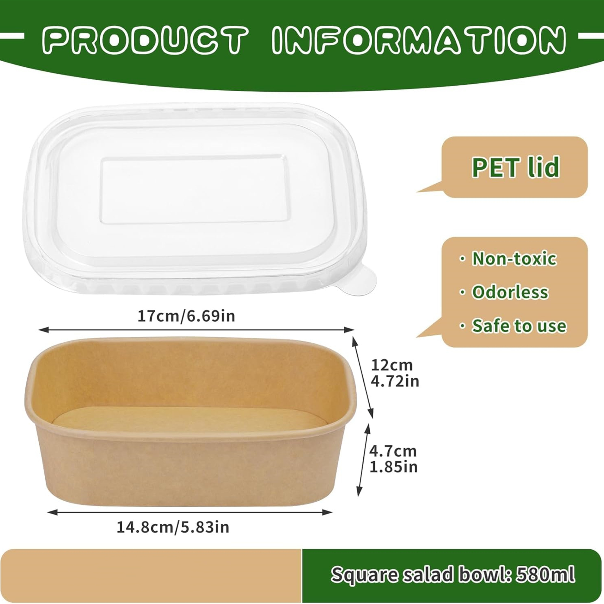 19Oz Disposable Paper Salad Containers Item No#21247 - Image 2