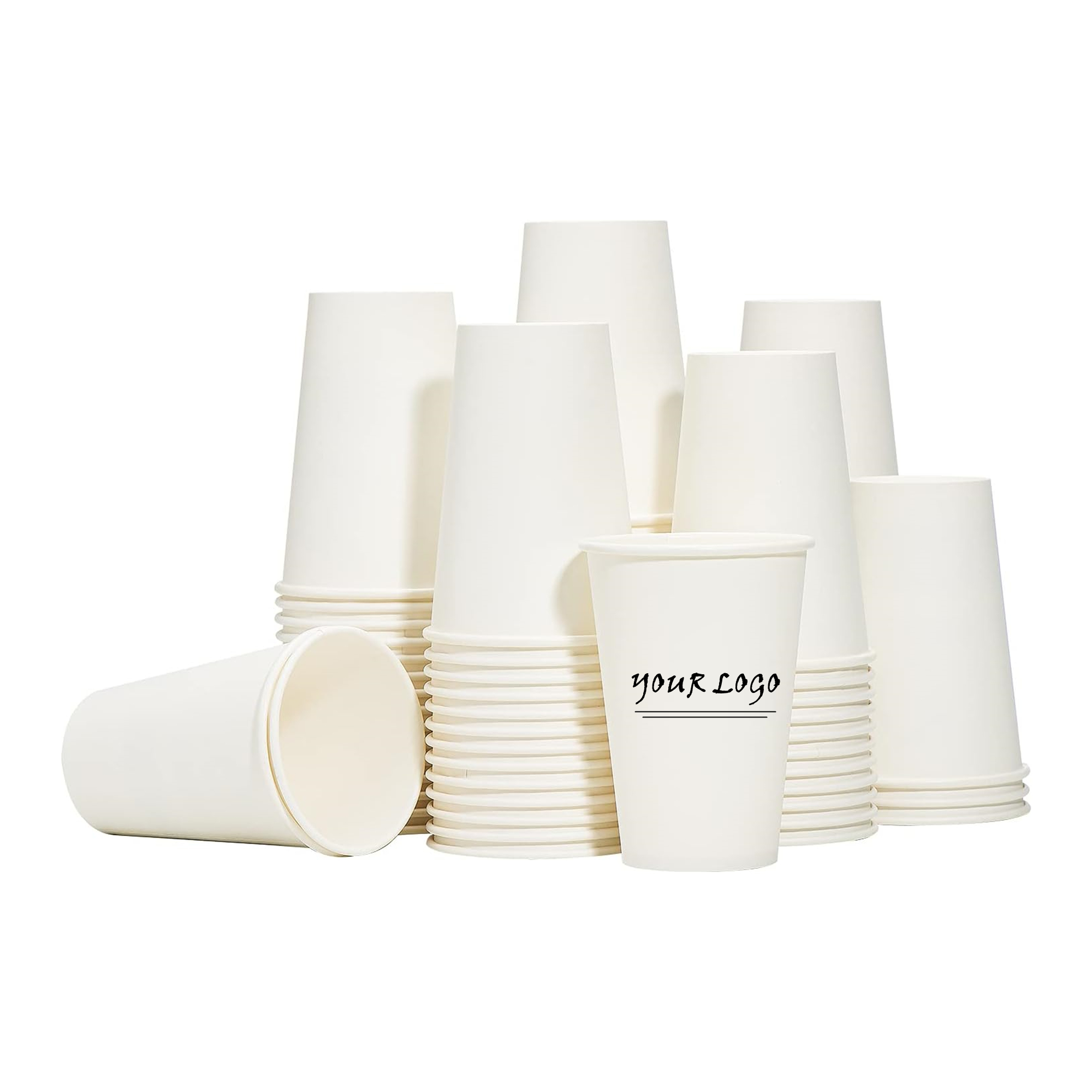 100Pcs 12 Oz Disposable Paper Coffee Cups Item No#21260
