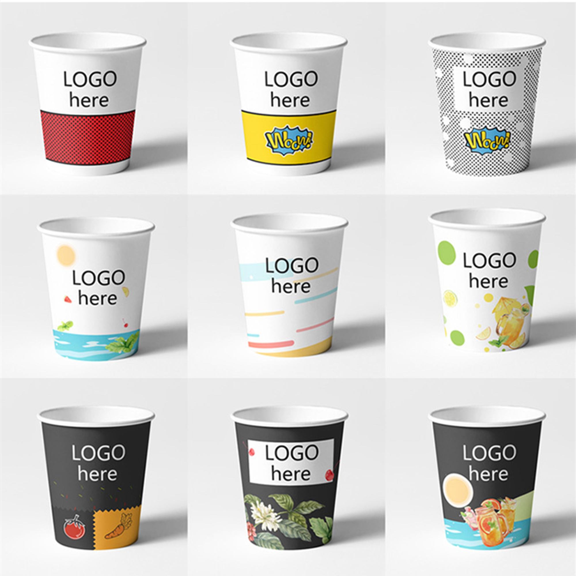 100Pcs 12 Oz Disposable Paper Coffee Cups Item No#21260 - Image 3