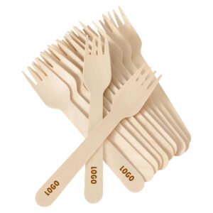 Disposable Wooden Forks -Pack Of 100 Item No#21266