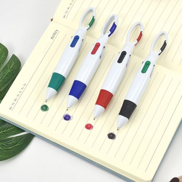 4-In-1 Shuttle Pen With Carabiner Keychain Item No#21301 - Image 5