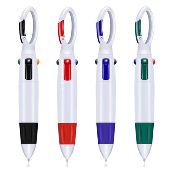 4-In-1 Shuttle Pen With Carabiner Keychain Item No#21301 - Image 2