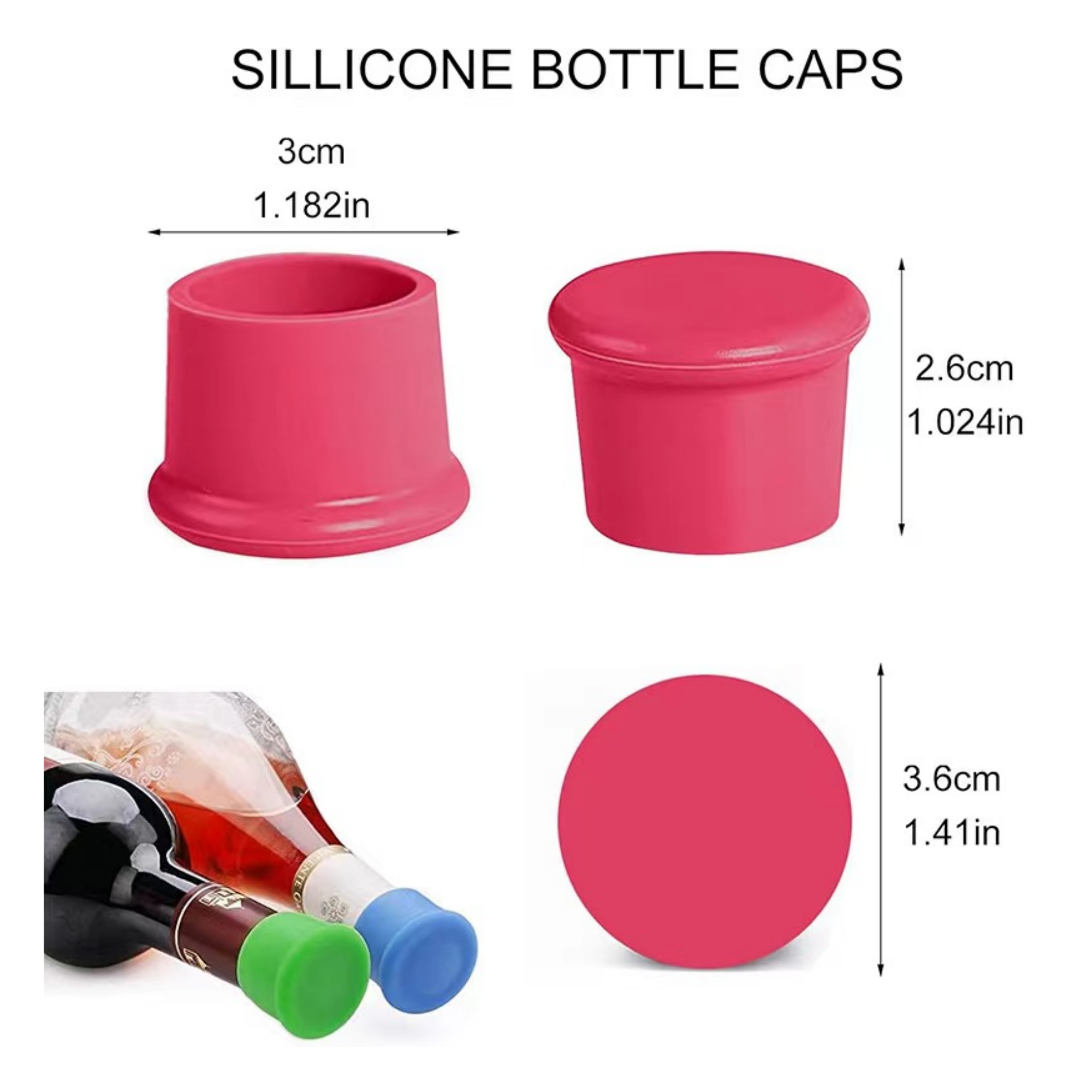 Silicone Wine Stopper Item No#21309 - Image 3