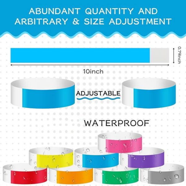 Disposable Paper Wristbands 100 Pack Item No#21330 - Image 3