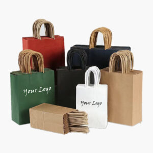 Kraft Paper Gift Bag With Handles Item No#20276