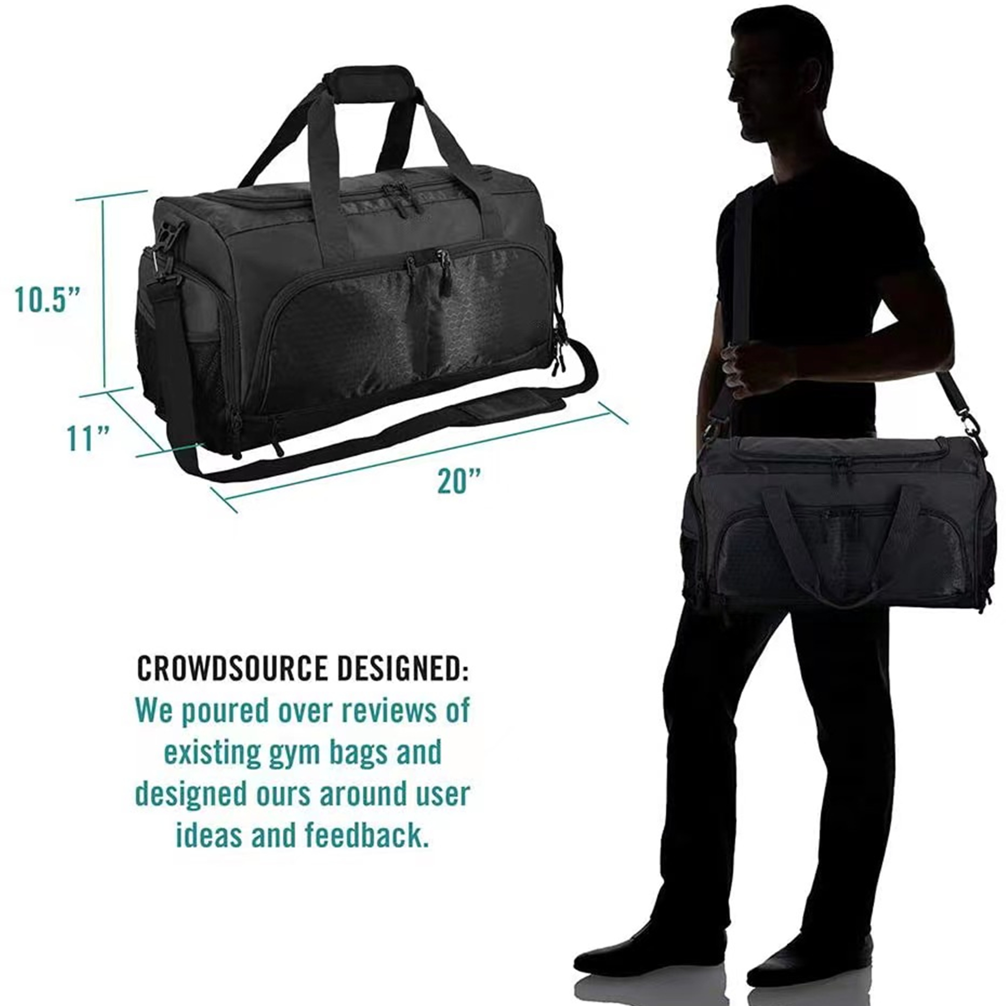 Mens Sports Gym Duffle Bag Item No#20326 - Image 2