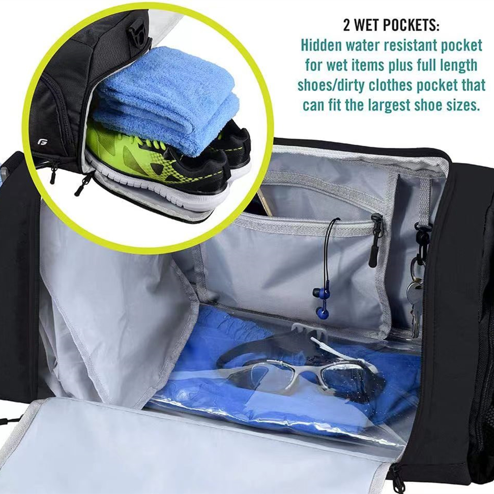 Mens Sports Gym Duffle Bag Item No#20326 - Image 4