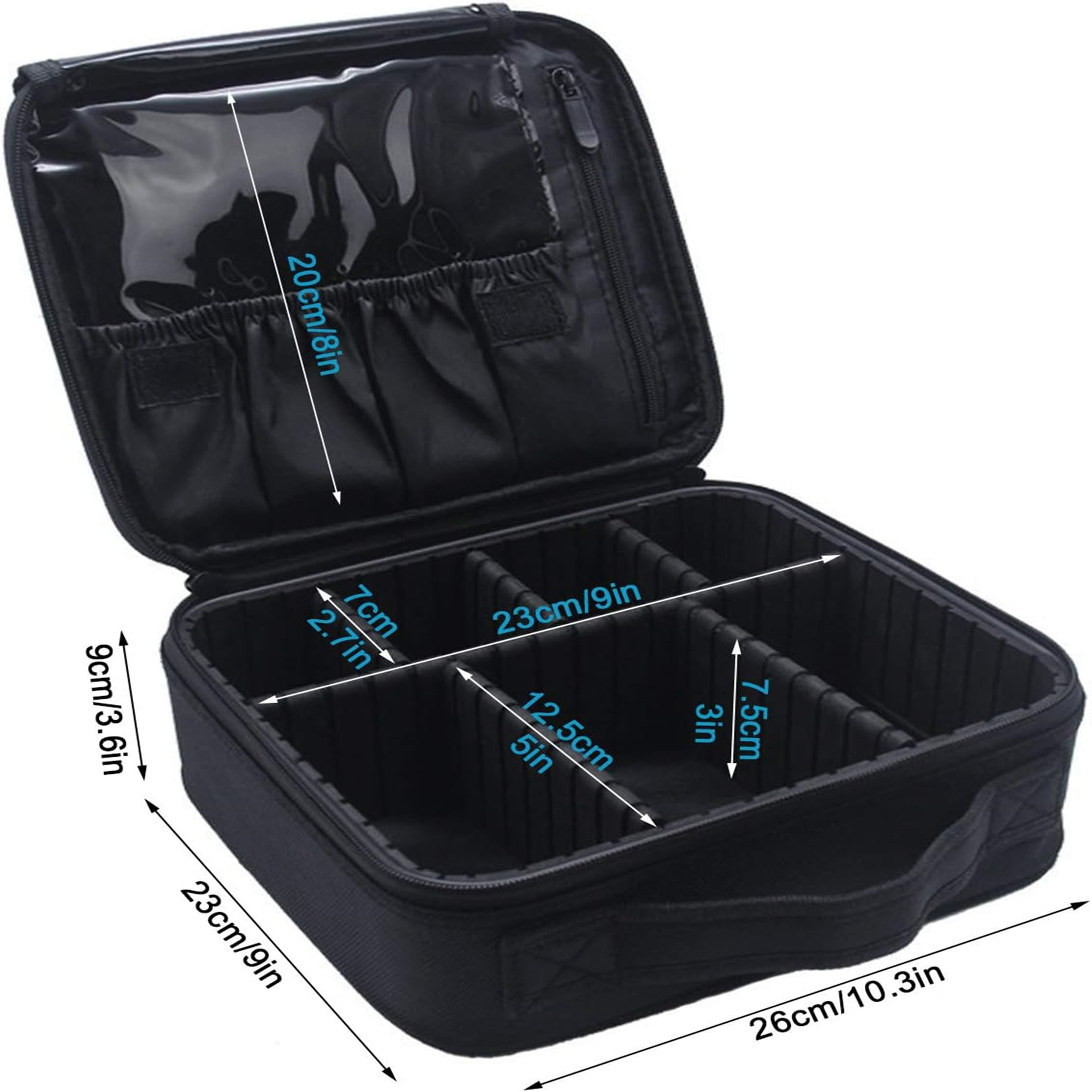 Travel Makeup Bag With Adjustable Dividers Item No#20186 - Image 3