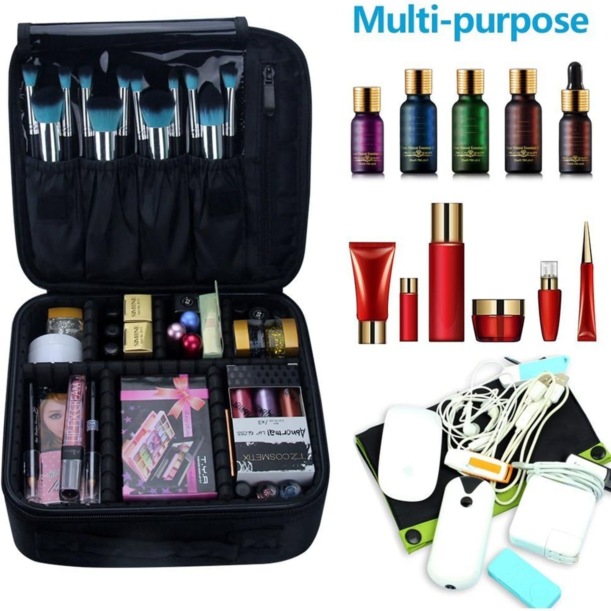 Travel Makeup Bag With Adjustable Dividers Item No#20186 - Image 5