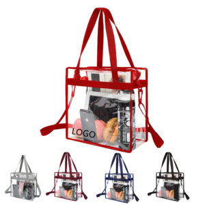 Stadium Approved Clear Tote Bag With Zipper Closure Item No#20199