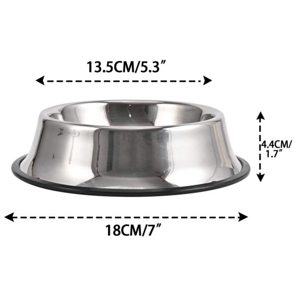 Stainless Steel Dog Bowl With Anti-Skid Rubber Base Item No#20015 - Image 2
