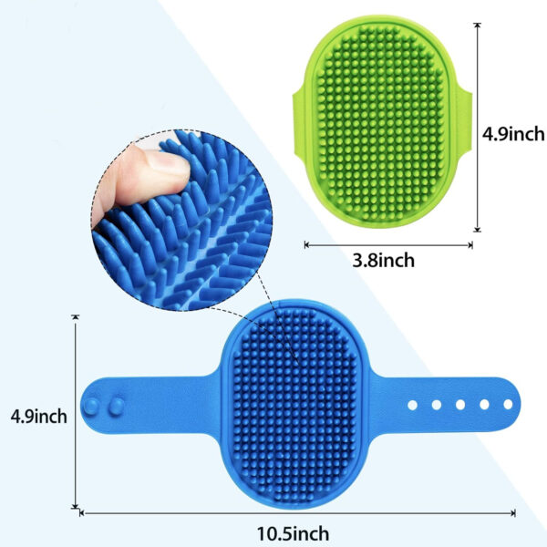 Pet Shampoo Bath Brush With Rubber Comb Item No#20027 - Image 2