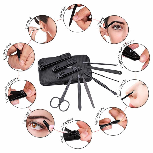 10 In 1 Manicure Set Nail Clippers Pedicure Kit Item No#20052 - Image 4