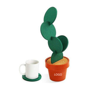 Set Of 6 Diy Cactus Coasters With Flowerpot Holder Item No#20058