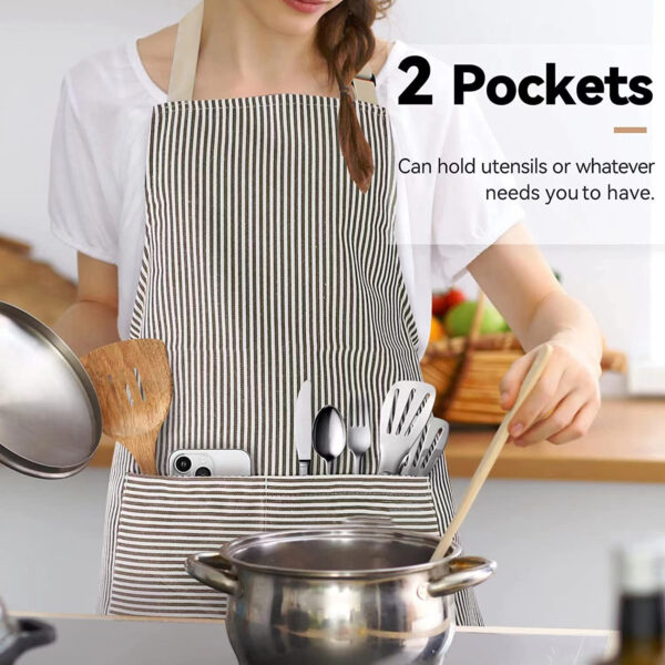 Adjustable Cooking Aprons With 2 Pockets Item No#20084 - Image 3
