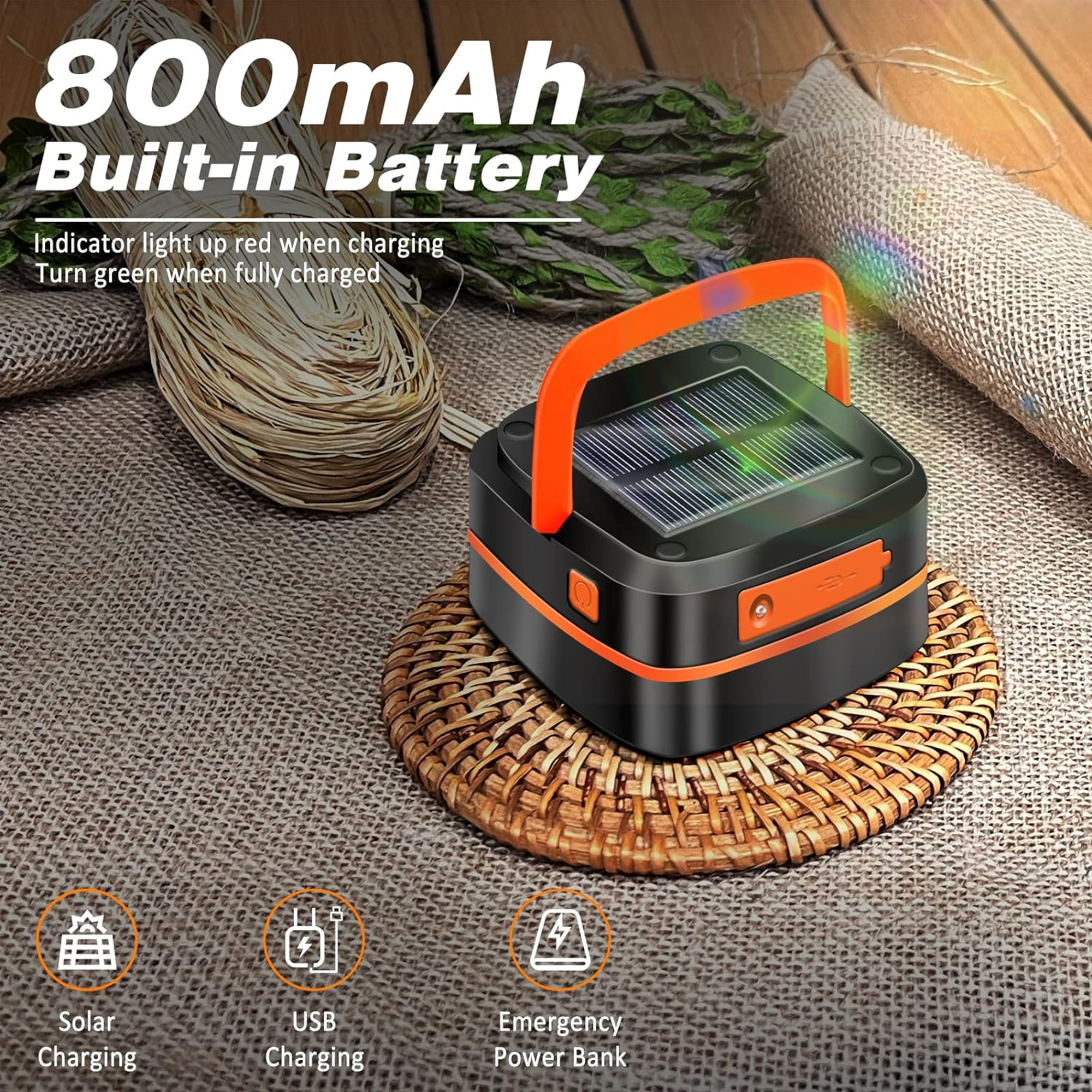 Folding Usb Rechargeable Solar Camping Lantern Item No#20101 - Image 3