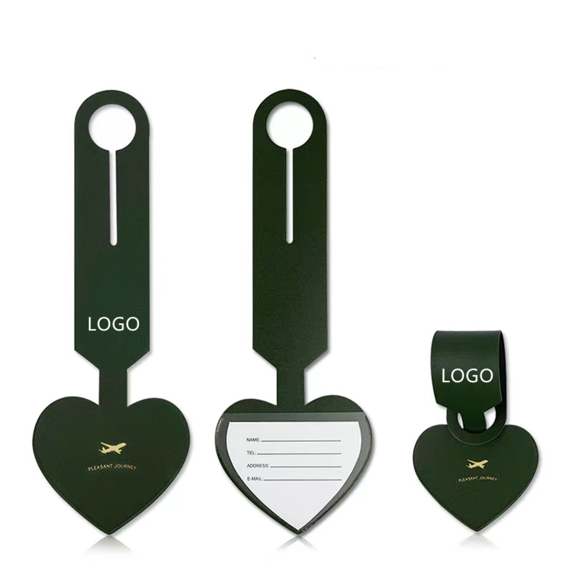 Heart Sharp Leather Luggage Tags For Suitcase Item No#20138