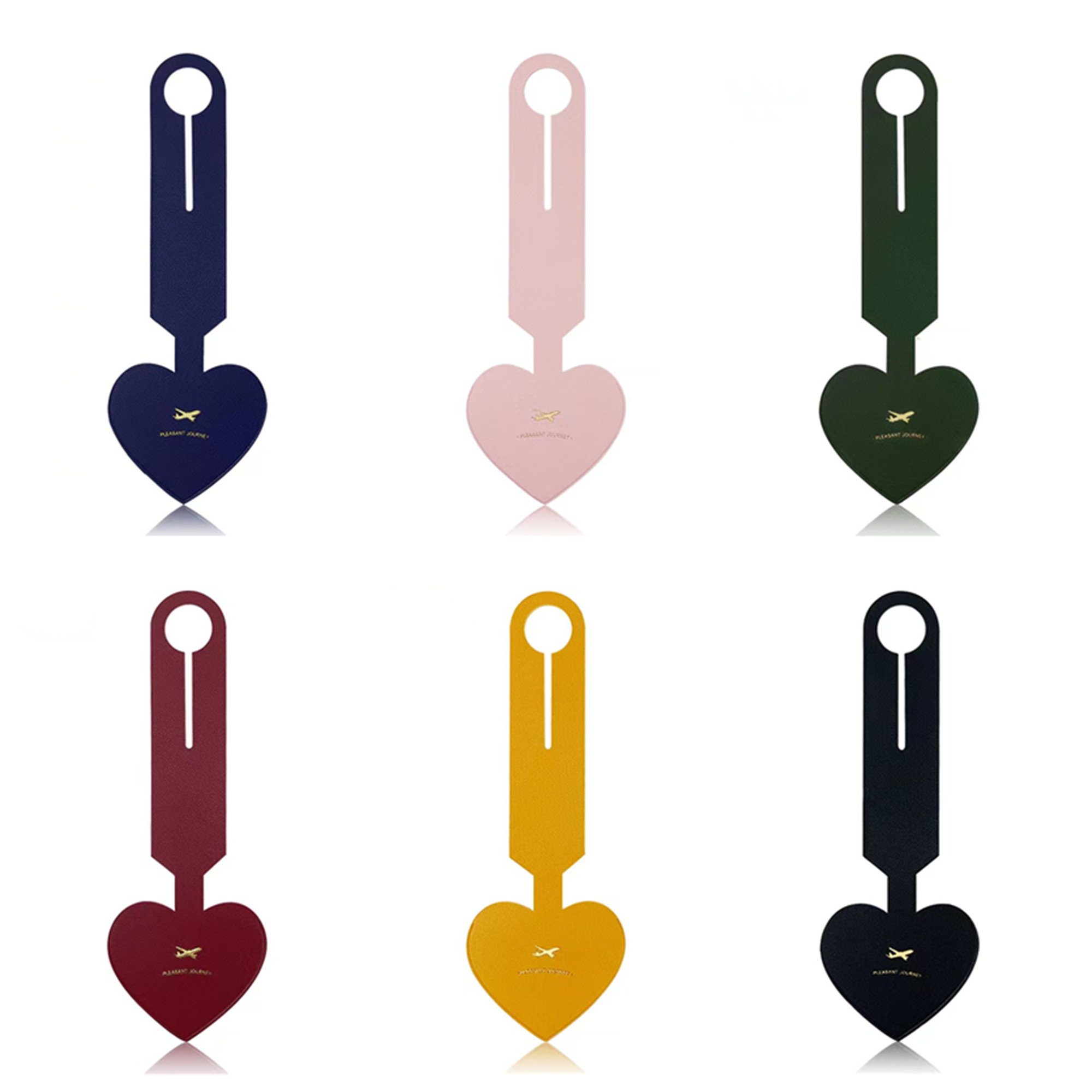 Heart Sharp Leather Luggage Tags For Suitcase Item No#20138 - Image 2