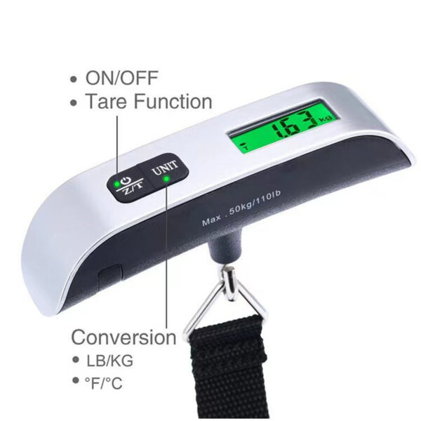Portable Handheld Luggage Scale With Temperature Sensor Item No#20150 - Image 2