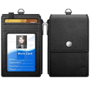 Pu Leather Id Badge Card Holder Wallet Item No#20914