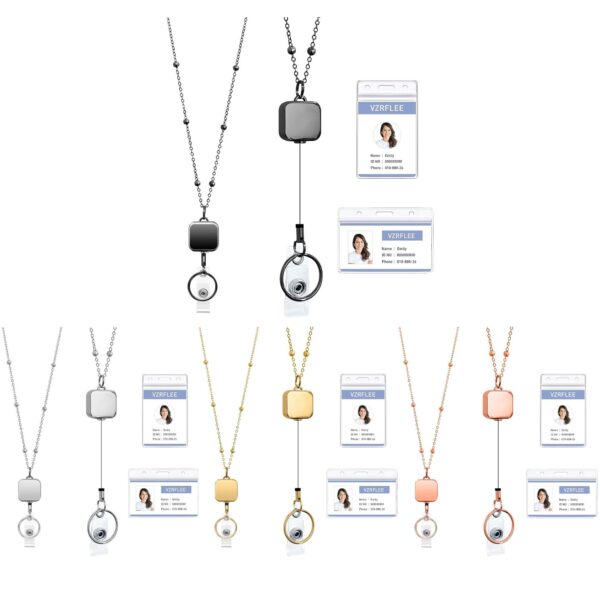 Retractable Badge Reel Lanyards With Id Holders Item No#20916 - Image 2