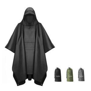 Hooded Rain Poncho With Pocket Item No#21594