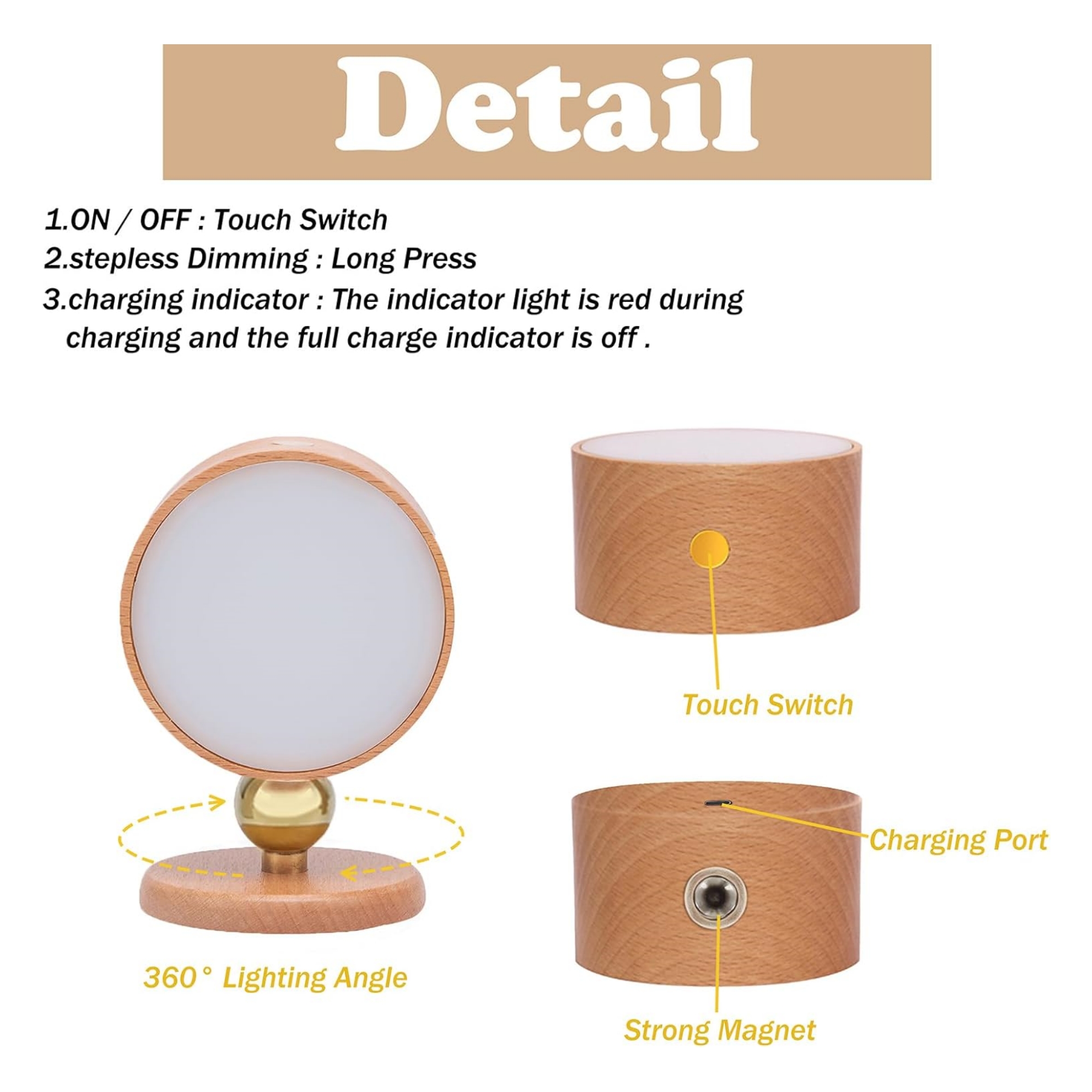 Wooden Led Wall Sconce Item No#21641 - Image 4