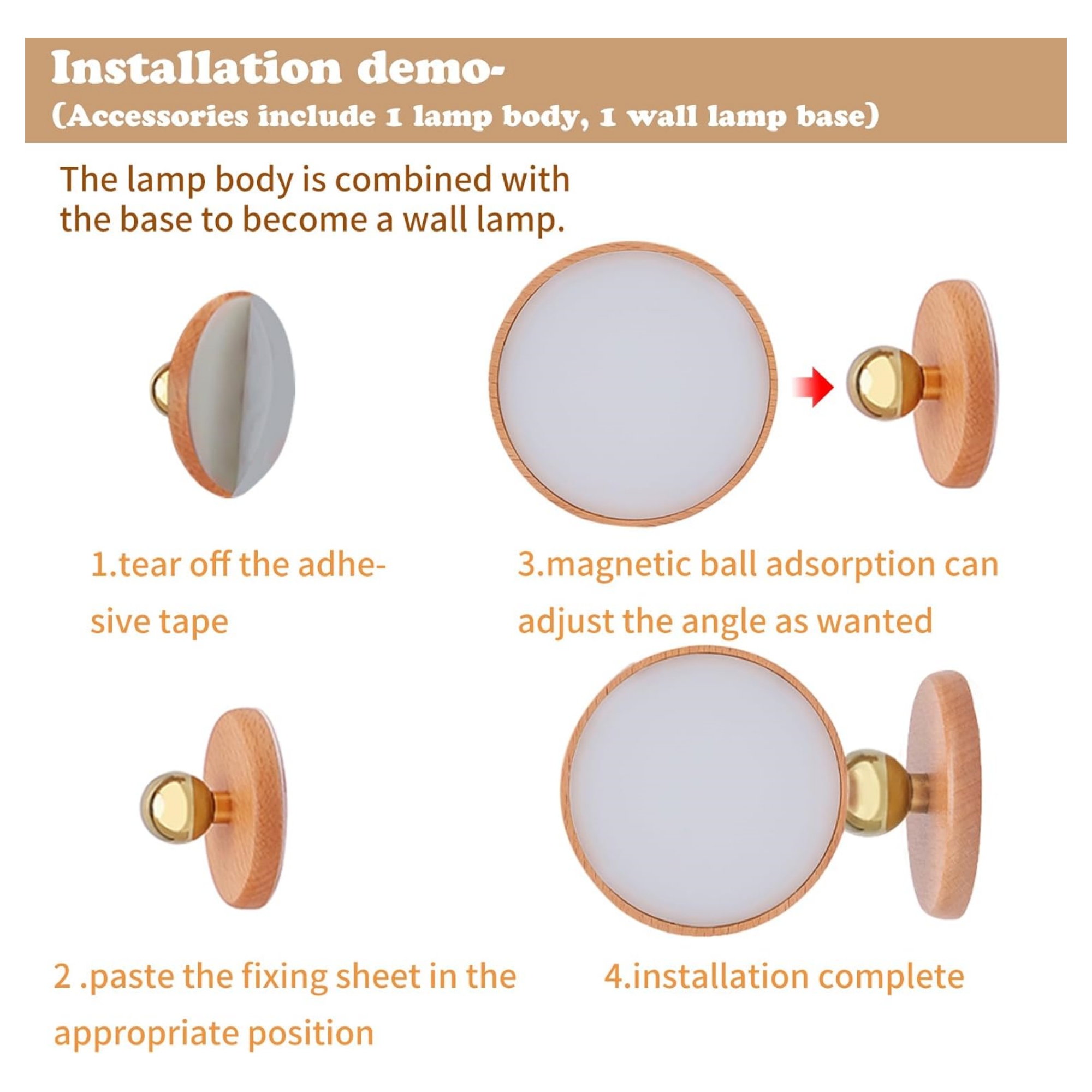 Wooden Led Wall Sconce Item No#21641 - Image 5