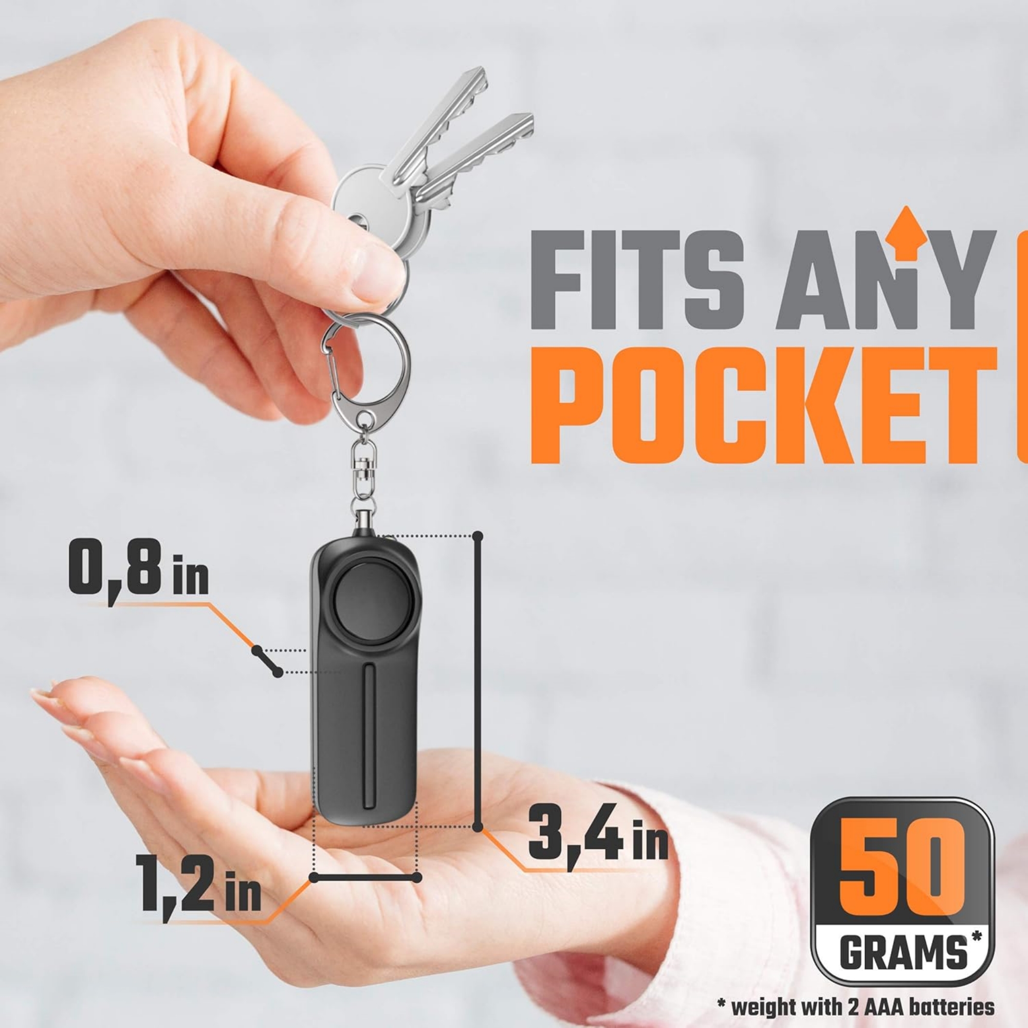 Personal Safety Alarm Keychain For Women Item No#21652 - Image 3