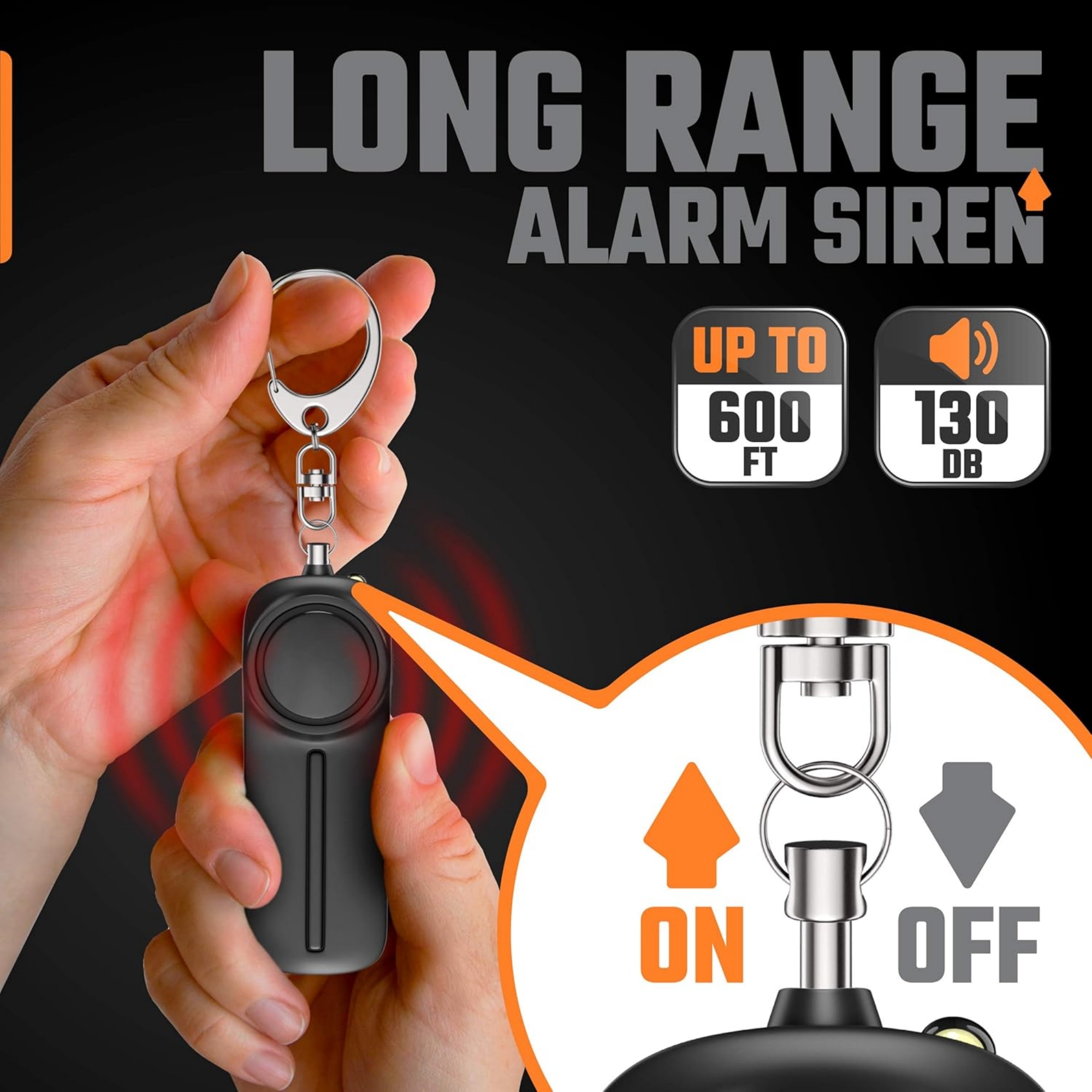 Personal Safety Alarm Keychain For Women Item No#21652 - Image 4