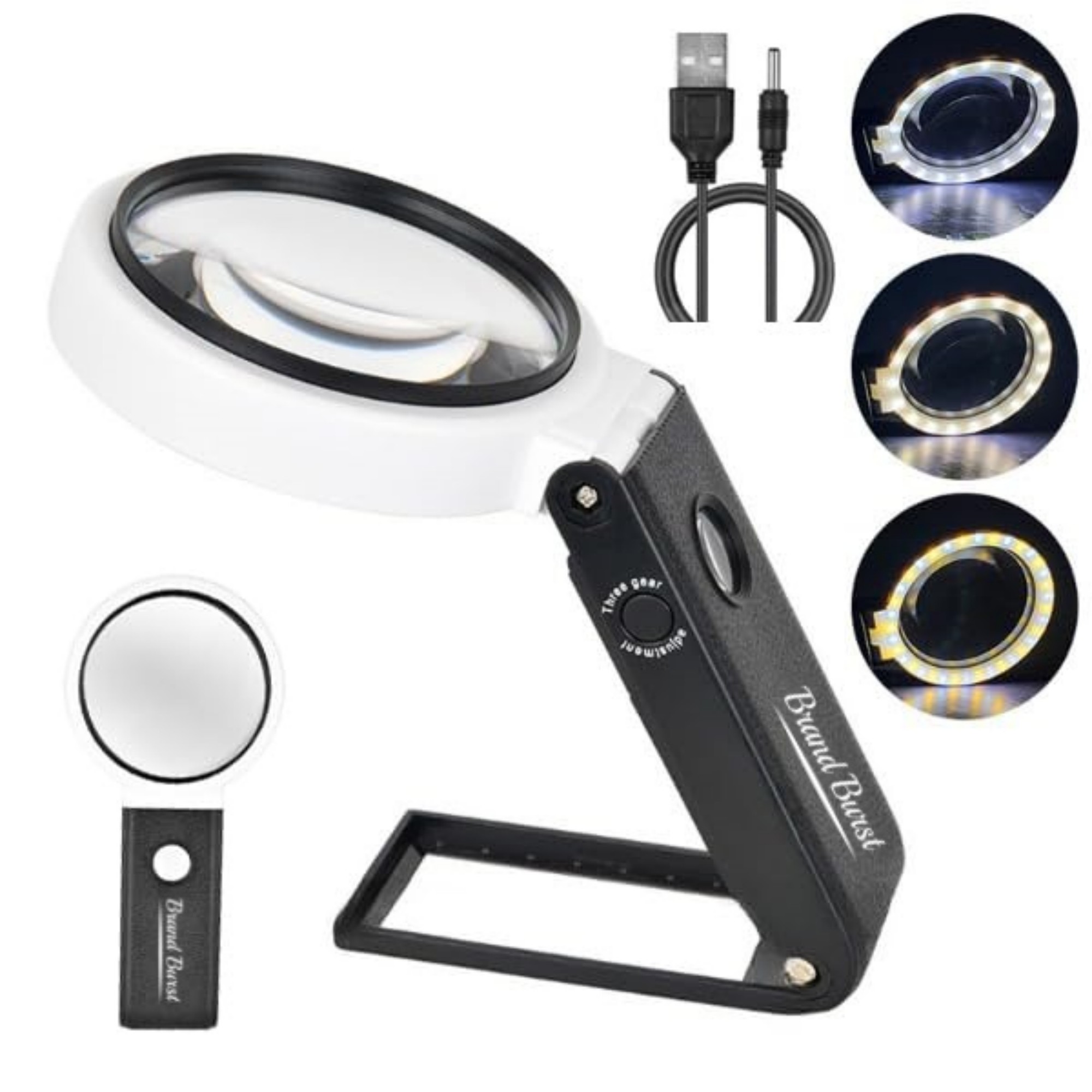 3.5X 25X Magnifying Glasses With Light And Stand Item No#22137