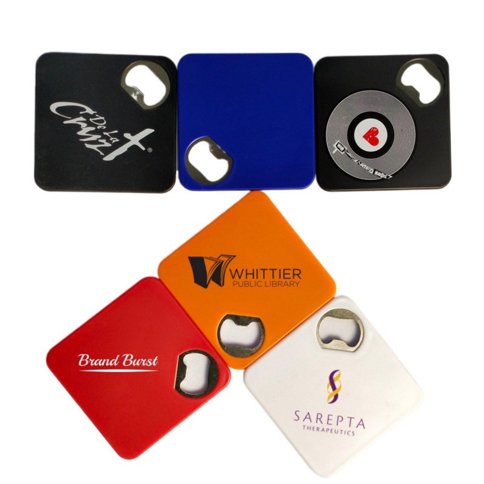 Stainless Steel Abs Personalized Bottle Opener Coaster Item No#22213