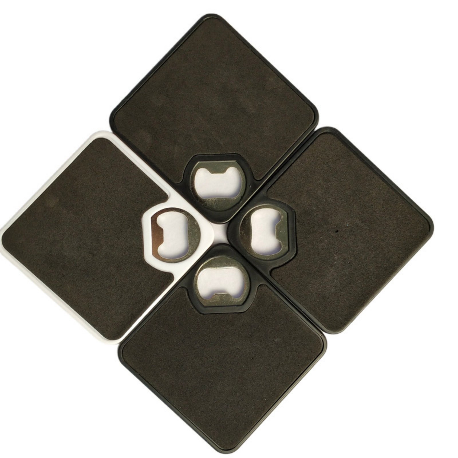 Stainless Steel Abs Personalized Bottle Opener Coaster Item No#22213 - Image 3