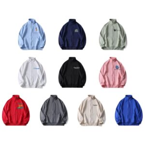 Solid Color Stand Collar Long Sleeve Sweatshirt Item No#22339