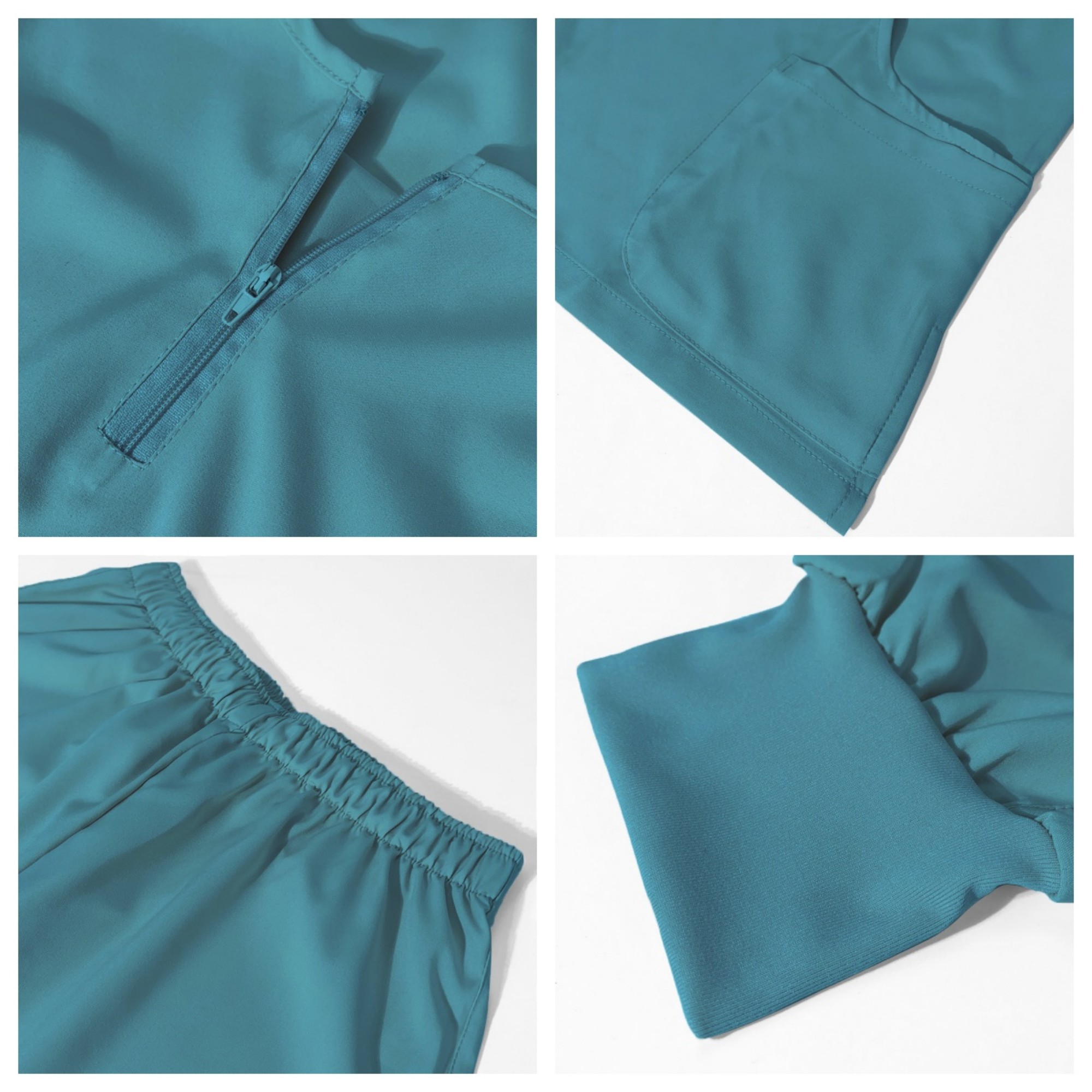 Notched V Neck Scrubs Set For Women Item No#22344 - Image 3