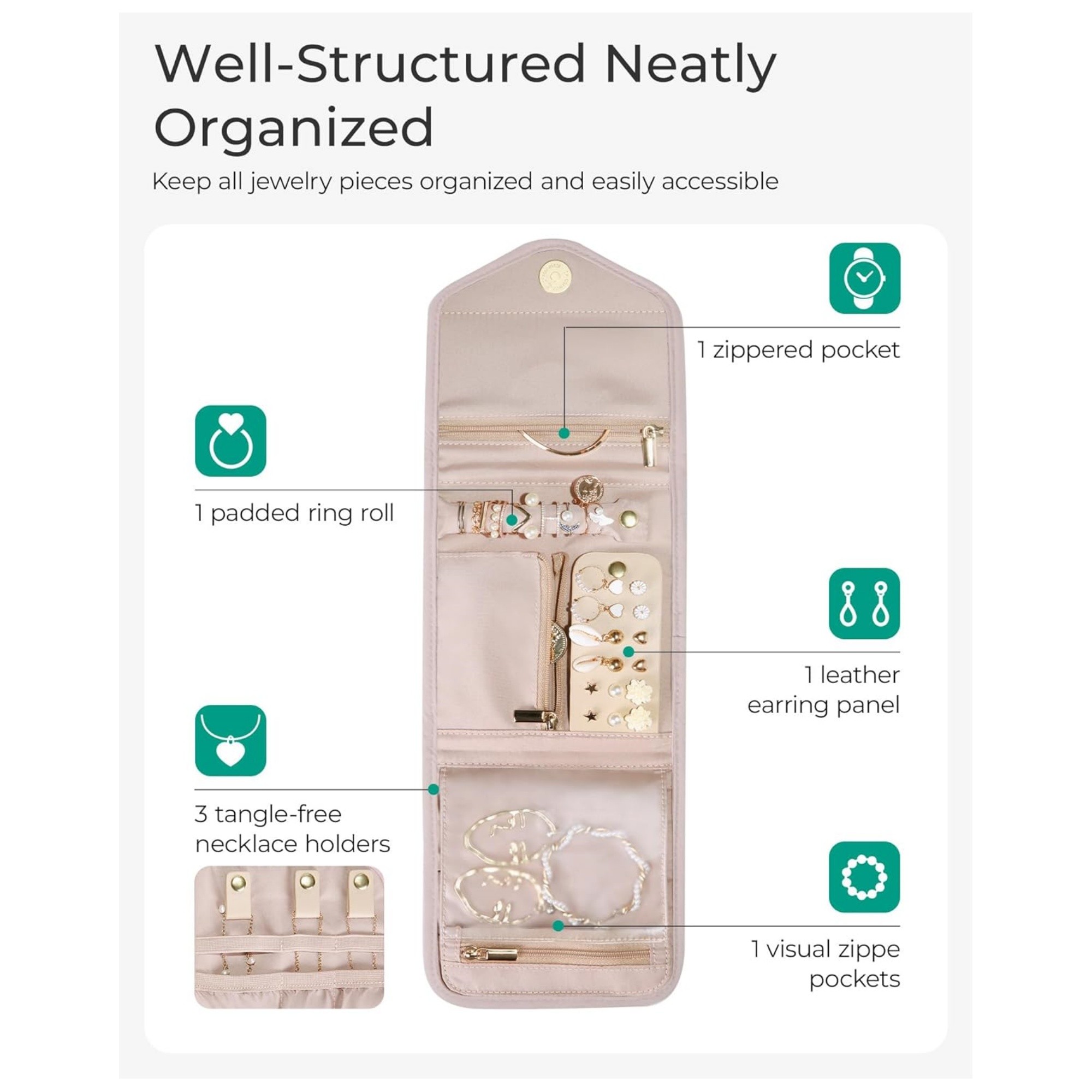 Travel Jewelry Organizer Item No#22402 - Image 4