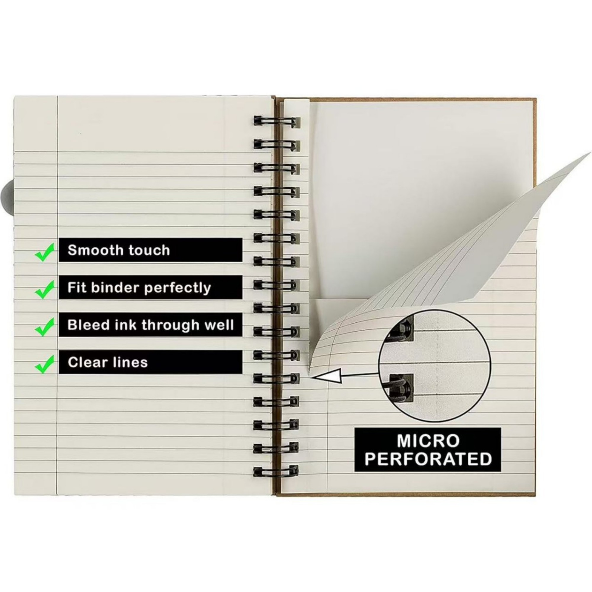 A5 120 Sheets Spiral Ruled Journal Wth Hard Cover Item No#22434 - Image 4