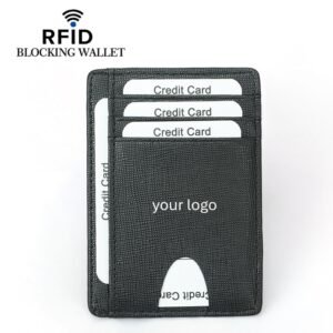 Small Rfid Blocking Leather Card Holder Item No#20986