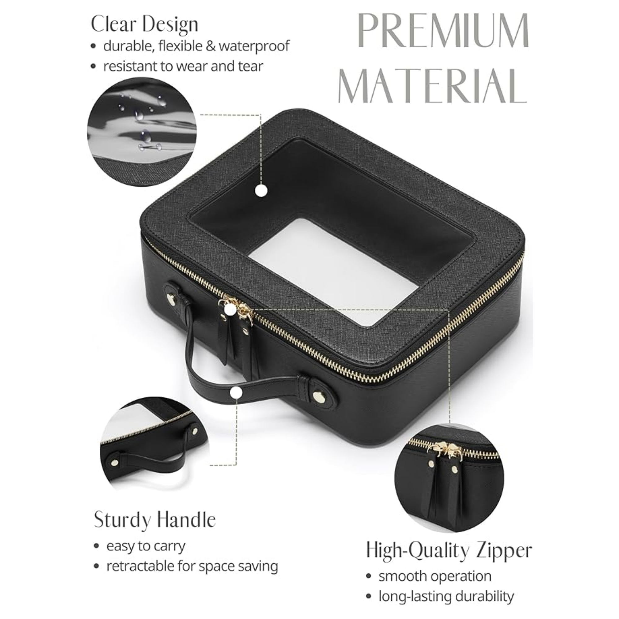 Transparent Toiletry Bag With Zipper Item No#21669 - Image 3