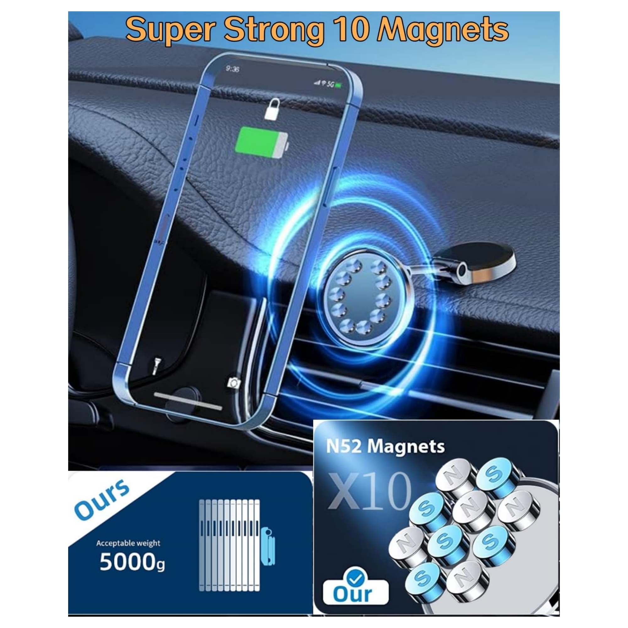 Magnetic Phone Holder For Car Item No#21674 - Image 4