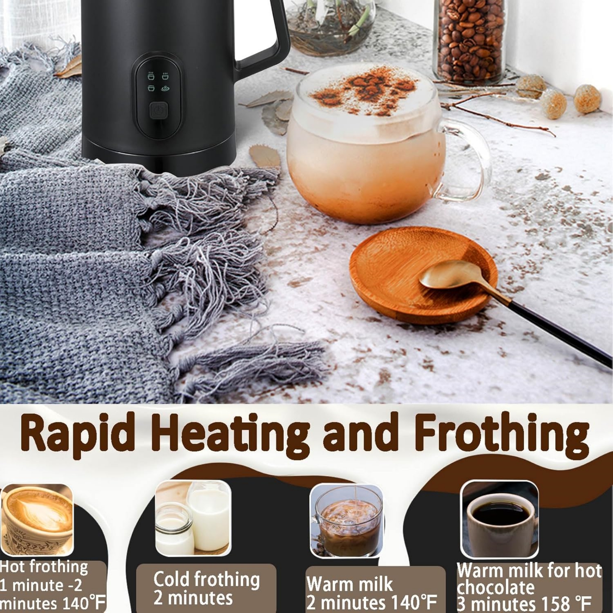 4 in 1 Multi-Functional Milk And Coffee Frother Item No#21693 - Image 7