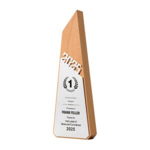 Wooden Trophy With Metal Accents Item No#22481