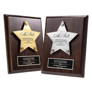 Metal Star Wooden Medal Item No#22501