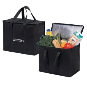Insulated Grocery Bags With Zippered Top Item No#22584